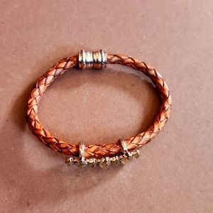 Tan leather bracelet